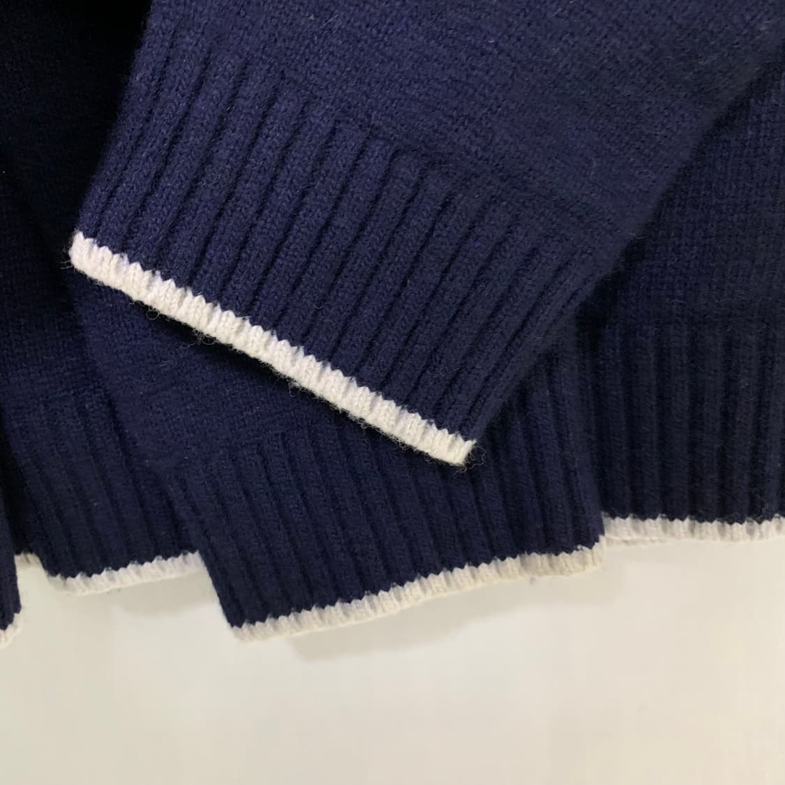 커버낫 빈티지 빅 로고 니트 네이비 L 상품이미지3