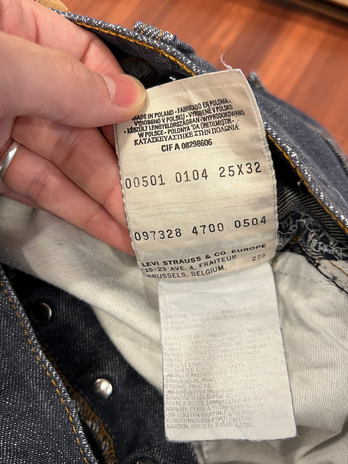 00s Levis 리바이스 501 빈티지 데님 팬츠 (Poland) 상품이미지10