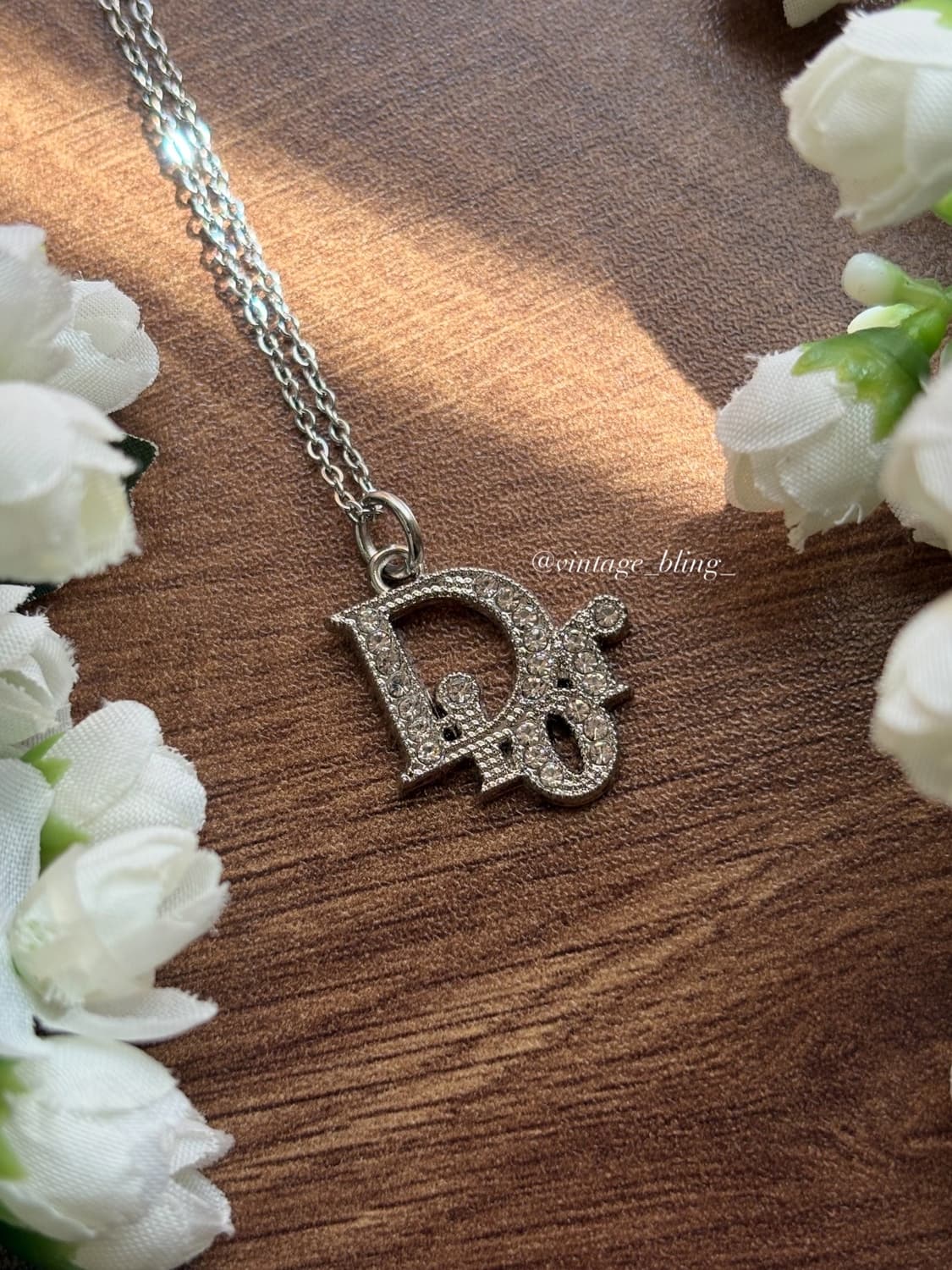 디올 클래식 로고 블링 실버 목걸이 상품이미지1