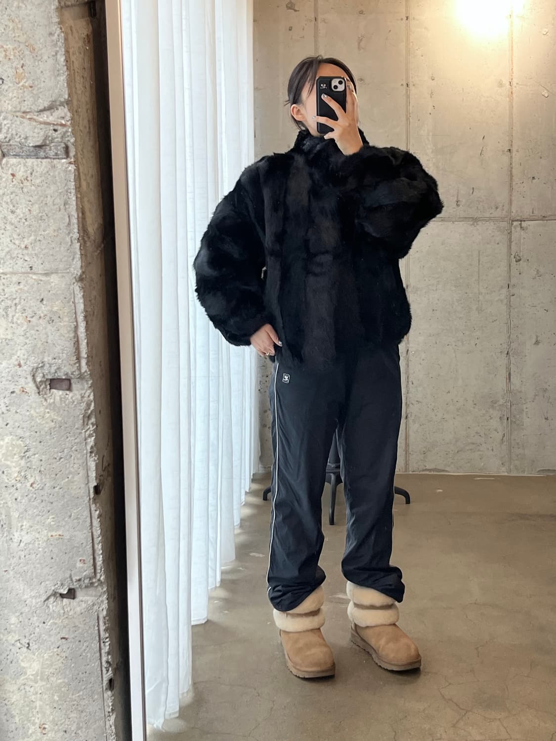 COURREGES 꾸레쥬 로고 트랙팬츠 블랙 상품이미지2