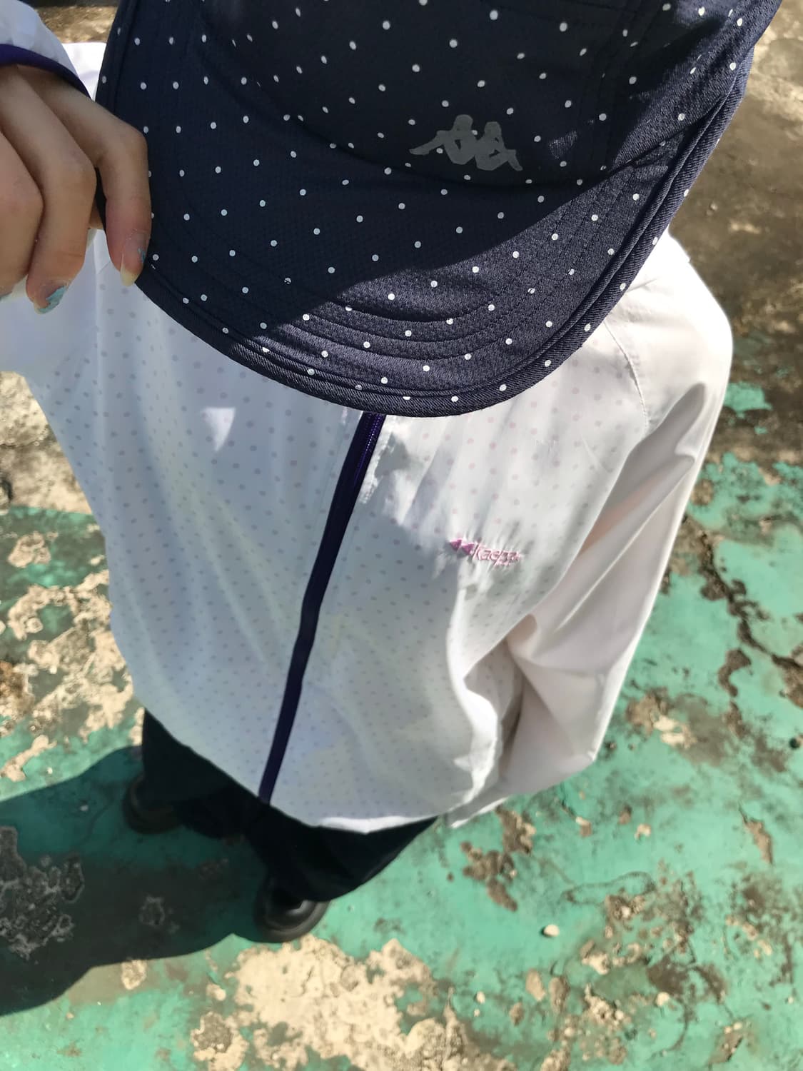 Kappa 네이비 도트 캡 상품이미지3