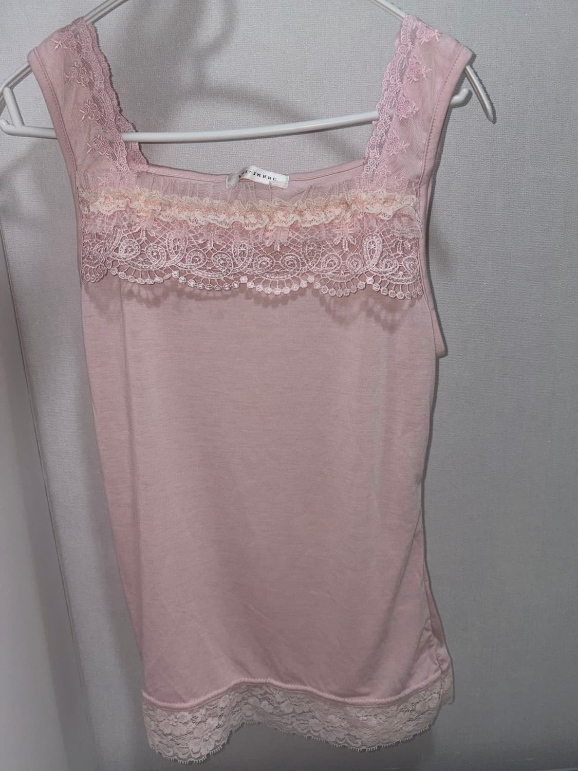 일본 jpn 대장템 핑크 레이스 나시  상품이미지1