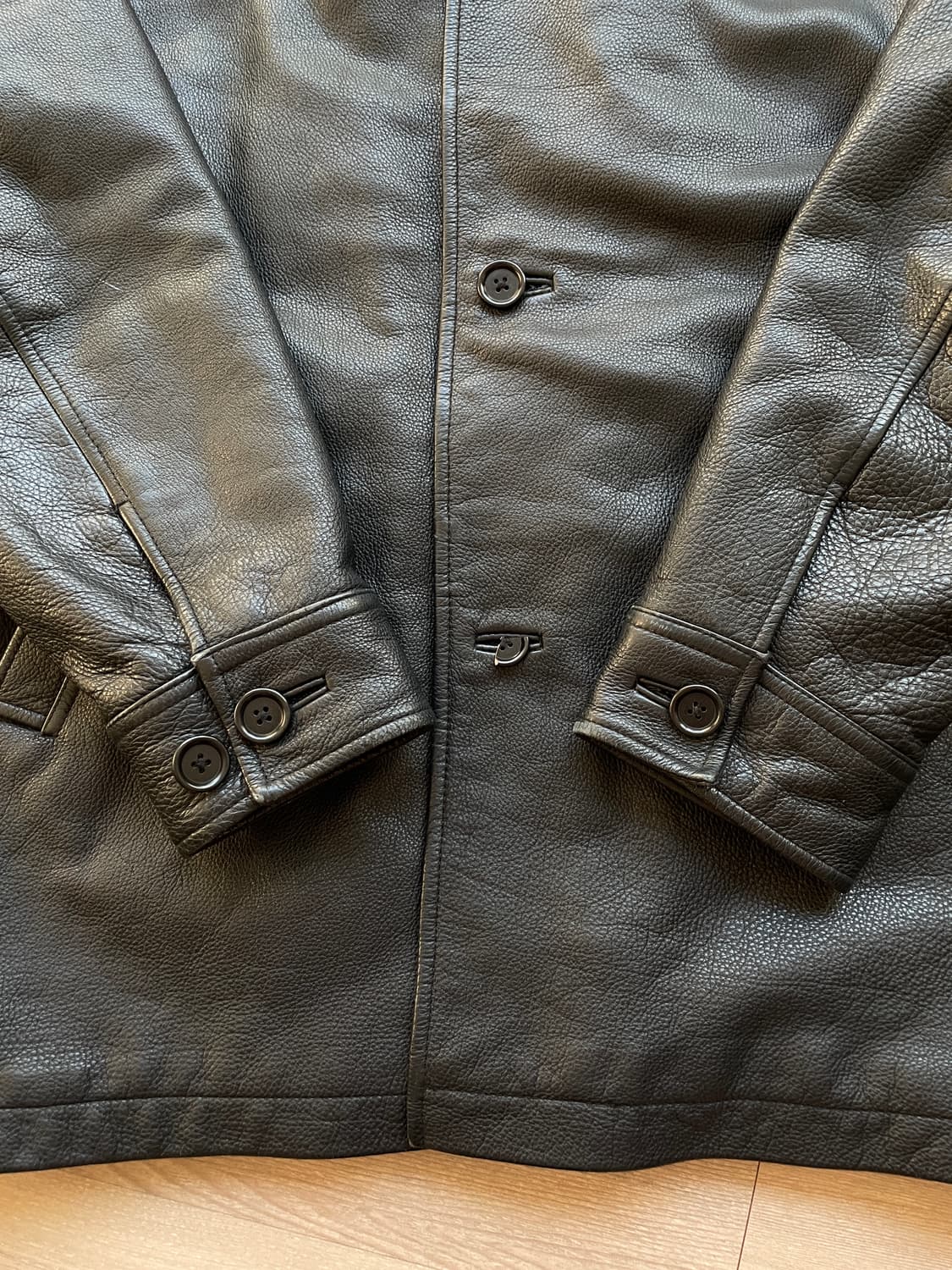 90s 올드갭 레더 카코트 상품이미지4