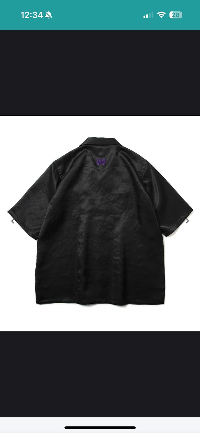 니들스 카우보이 반팔셔츠 사틴블랙 상품이미지3