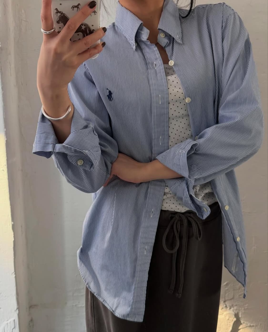 폴로 랄프로렌 스트라이프 셔츠 M 상품이미지1