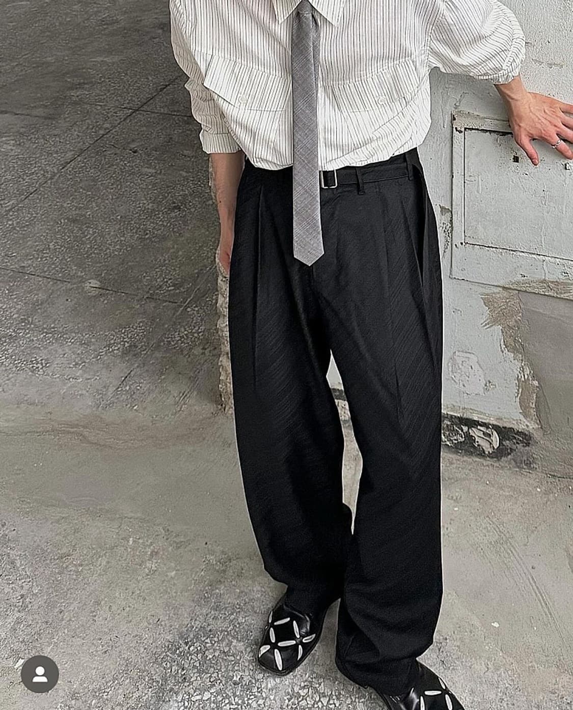 웨이비니스 24fw 벨티드 팬츠 블랙 3사이즈  상품이미지1