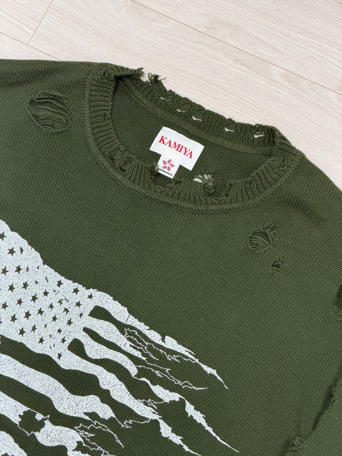 KAMIYA 카미야 디스트로이드 플래그 니트 상품이미지4
