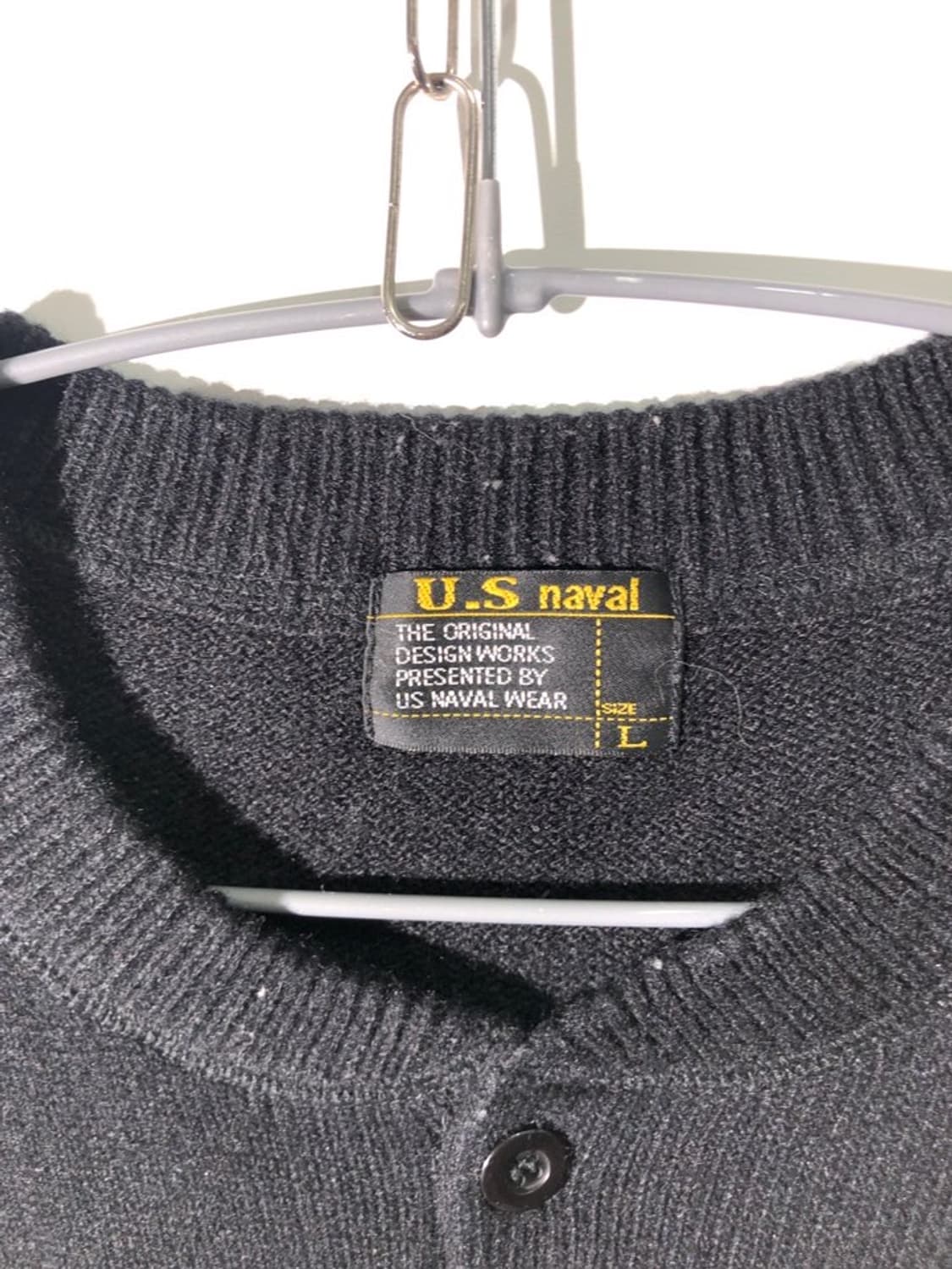 us naval 블랙 니트 상품이미지3