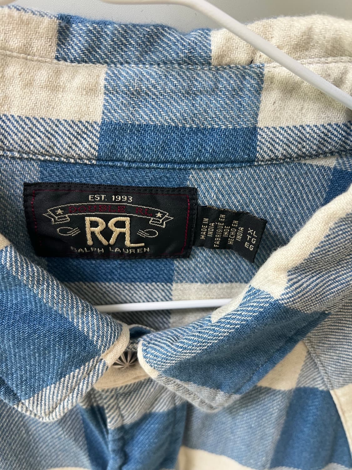 RRL 더블알엘 슬림핏 플래드 트윌 웨스턴셔츠 XL 상품이미지4