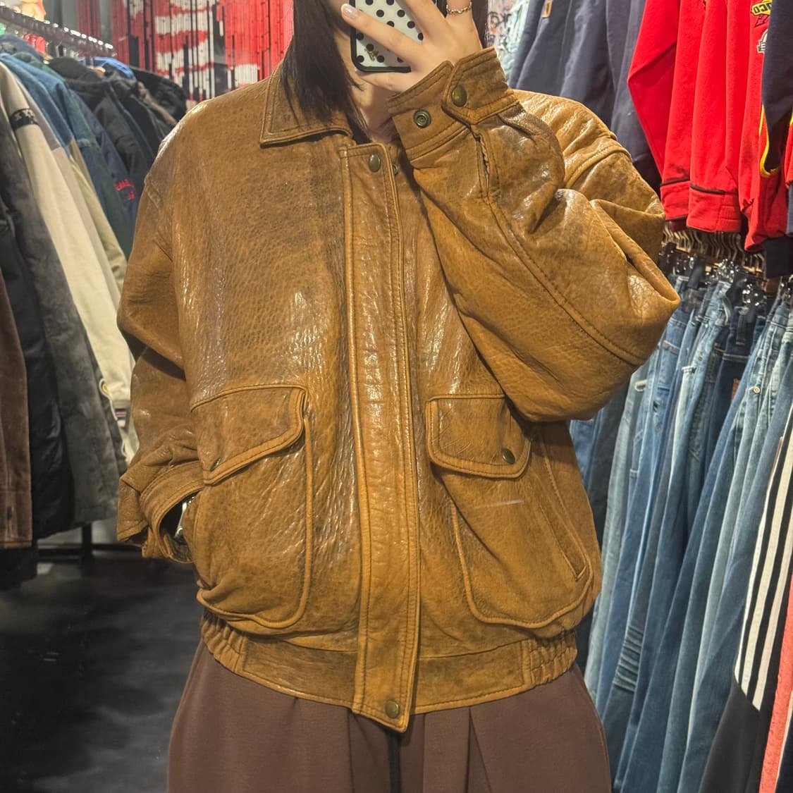 [IM] FLIGHT JACKET 레더 자켓   상품이미지2