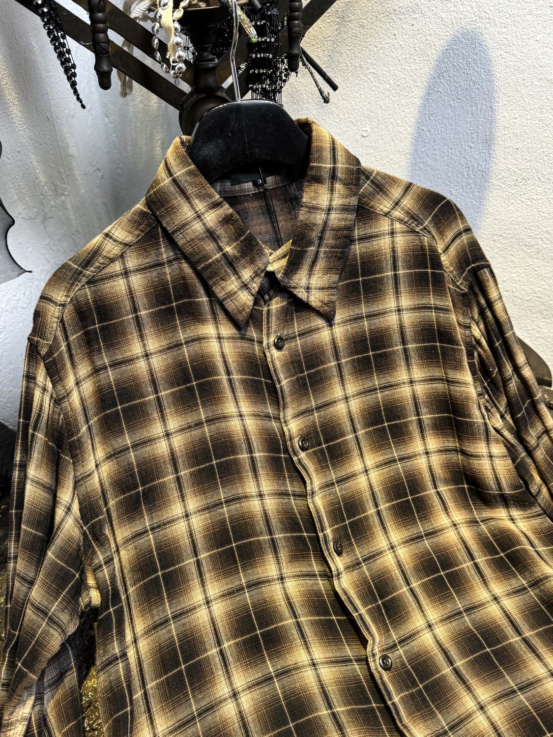 Vintage Brown Check Shirt 상품이미지7