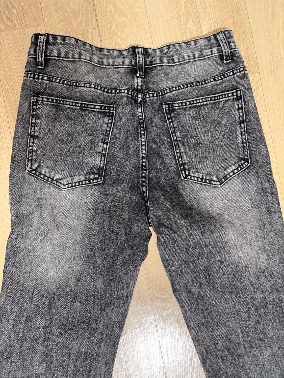 Vintage Washed Black Denim Jeans 상품이미지3