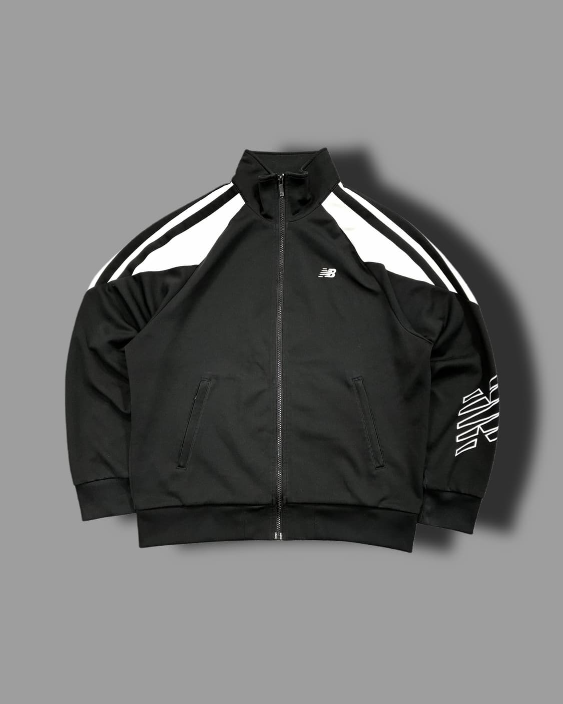 뉴발란스 블랙 화이트 트랙탑 져지 L 상품이미지4