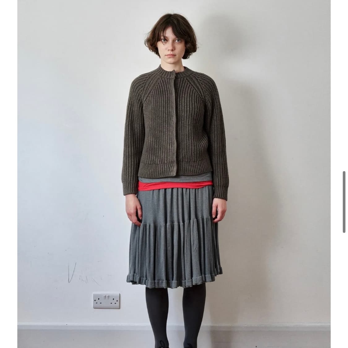 COSMOSS HEAVY KNIT CARDIGAN GRAY 상품이미지1