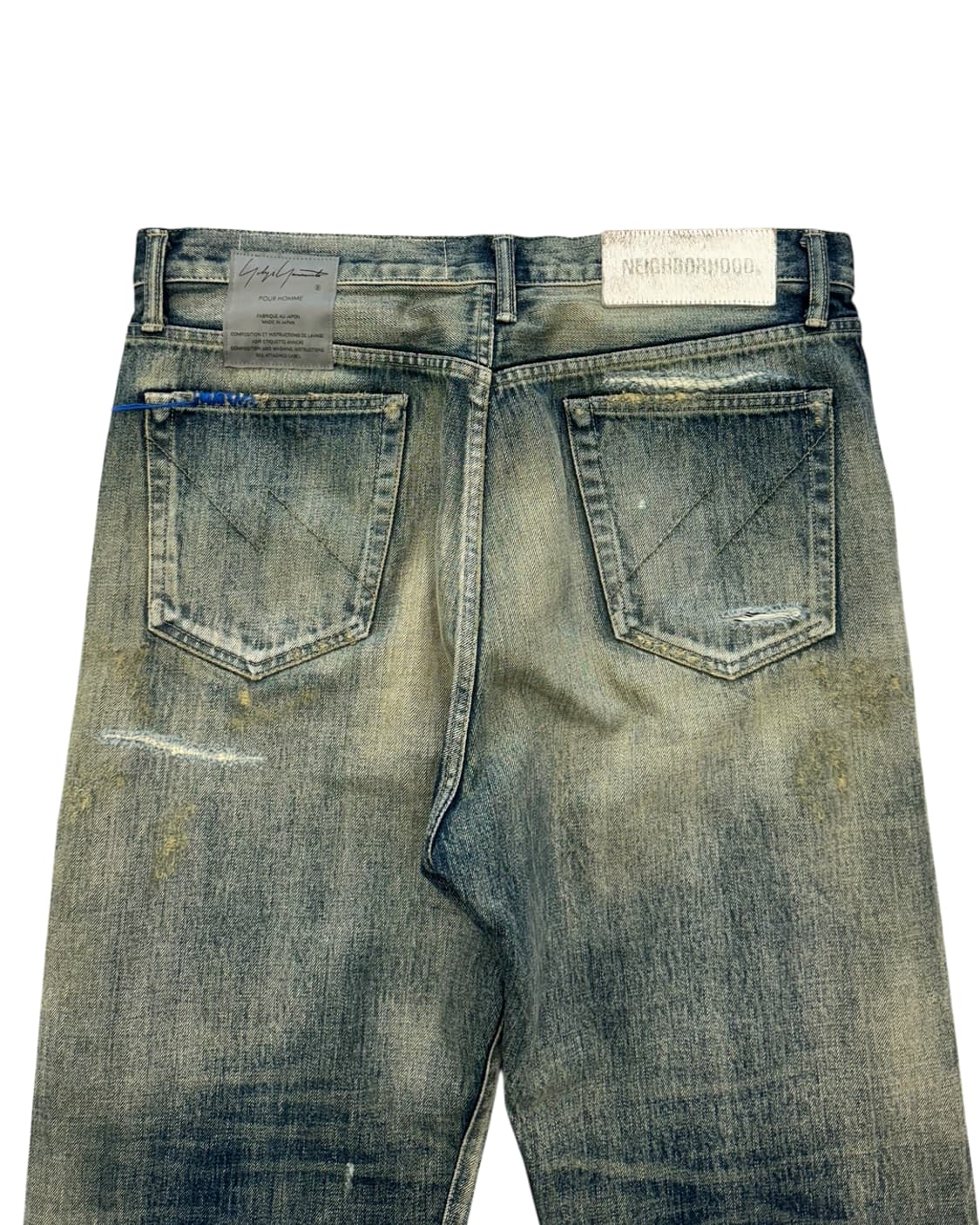 네이버후드 x 요지 야마모토 24SS 레터링 데님 팬츠 상품이미지7