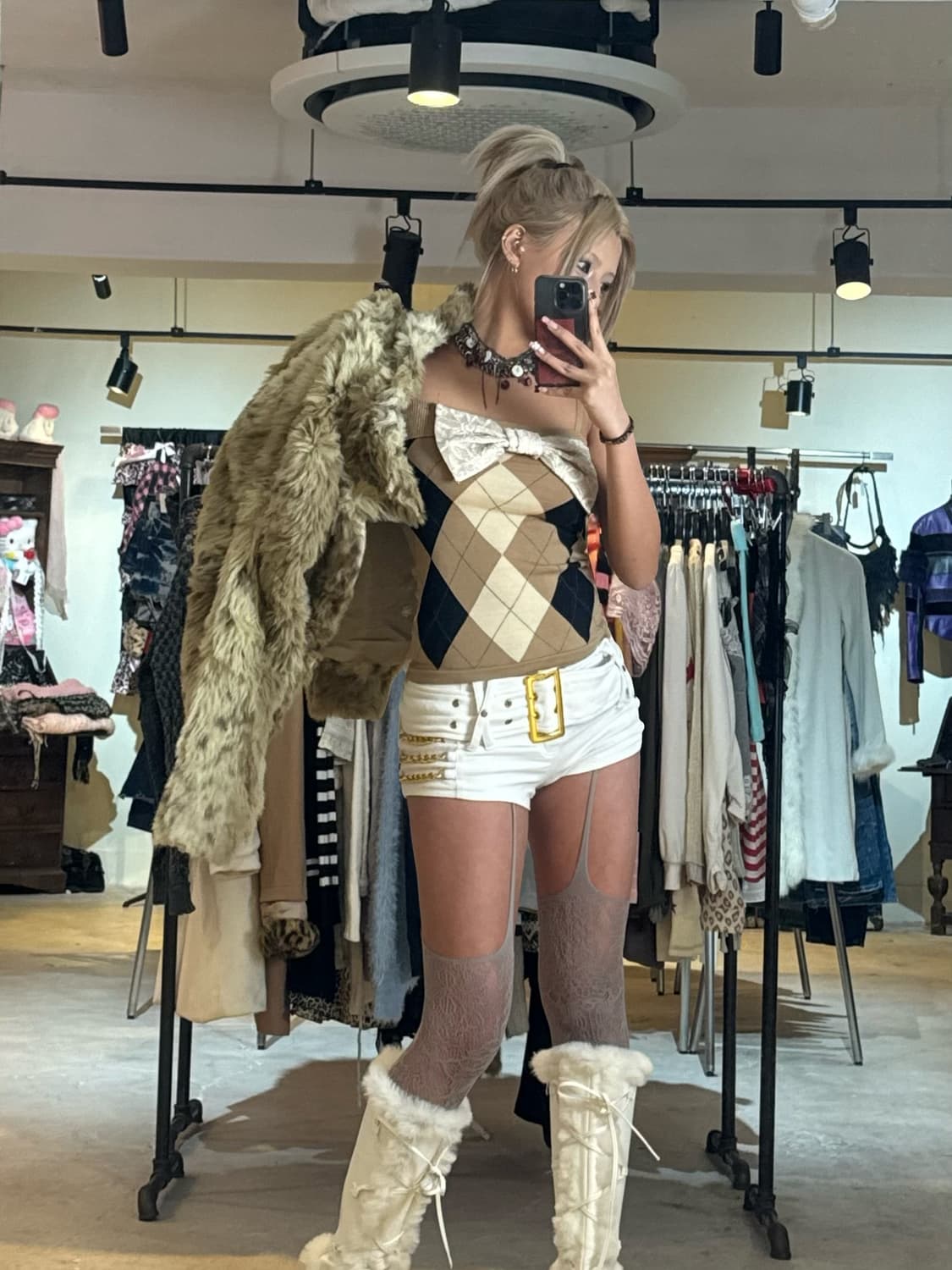 STELLA 사이드 체인 갸루 숏츠 상품이미지6