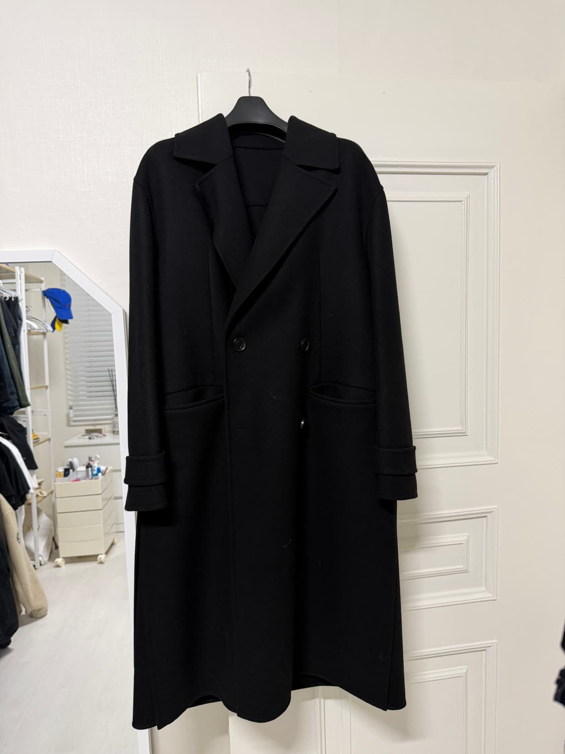 준지 멕시 코트 블랙 48사이즈 상품이미지5