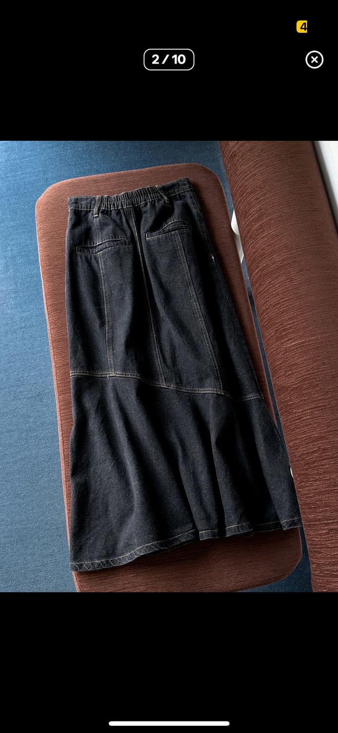 vintage denim skirt  상품이미지3