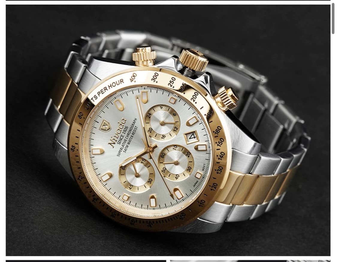 니바다 남성용 크로노그래프 메탈 시계 1002 상품이미지7