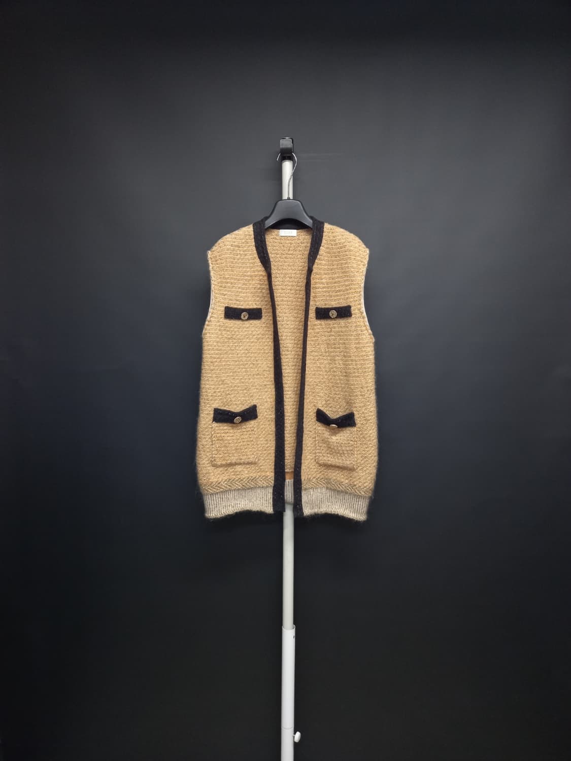 타임 춘추동 트위드 롱 베스트 F 33-77 상품이미지1