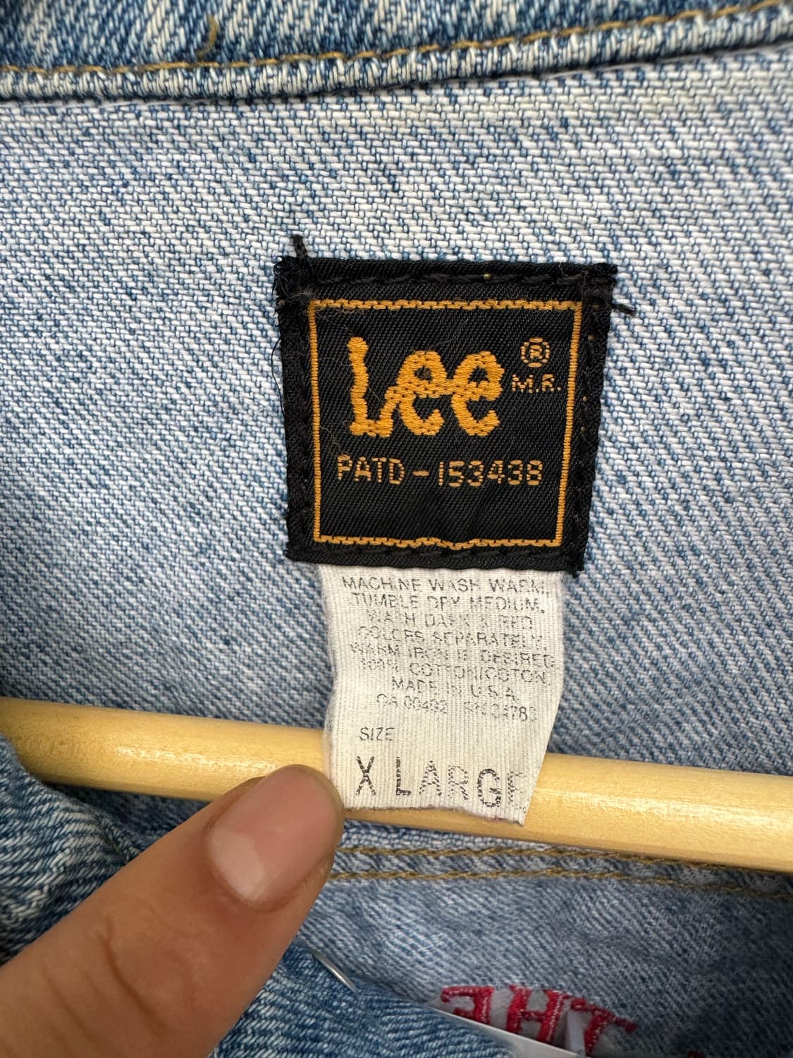 90s lee 하드락카페 usa made 데님 트러커 자켓 빅사이즈 상품이미지6