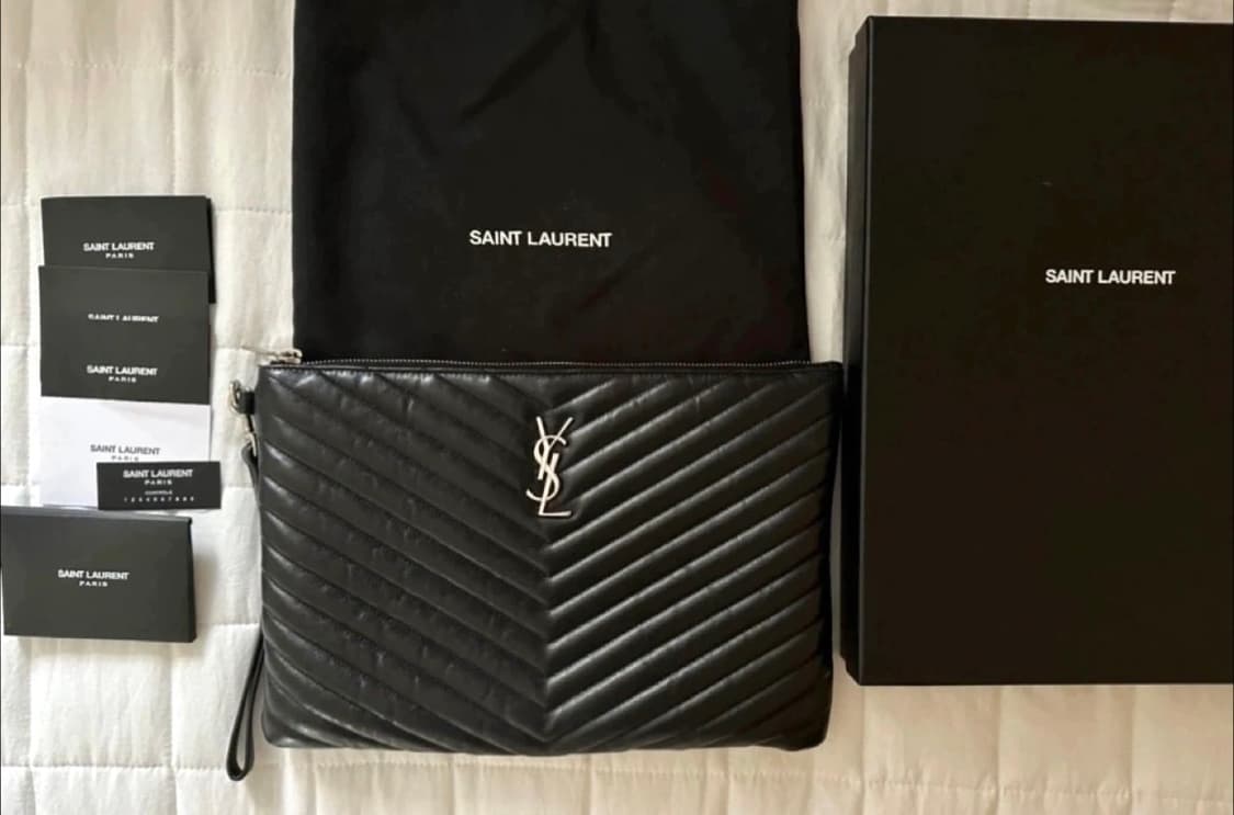 생로랑 마틀라세 뉴미듐 클러치(파우치)  상품이미지1