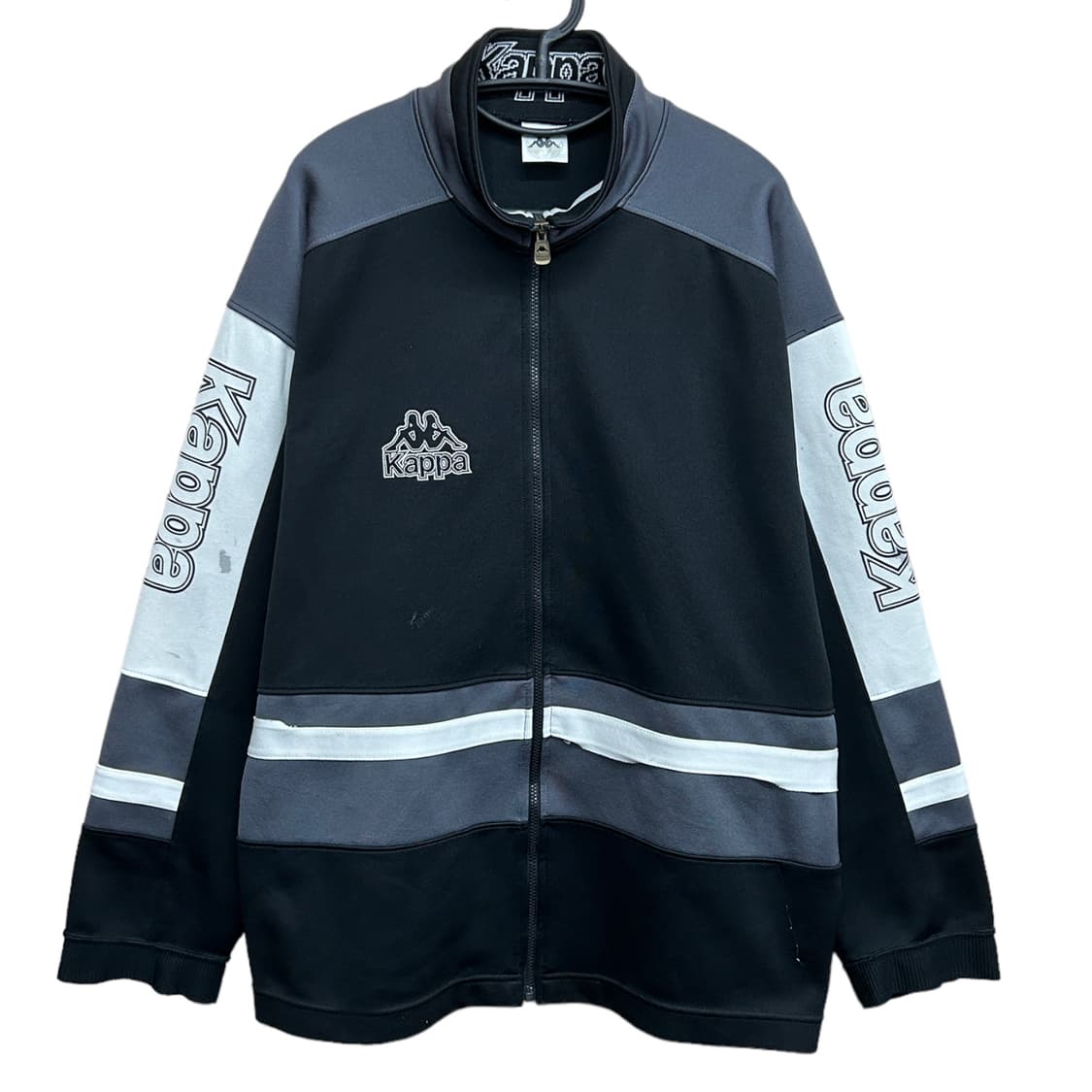 카파 블랙 그레이 백로고 져지 XL 상품이미지5