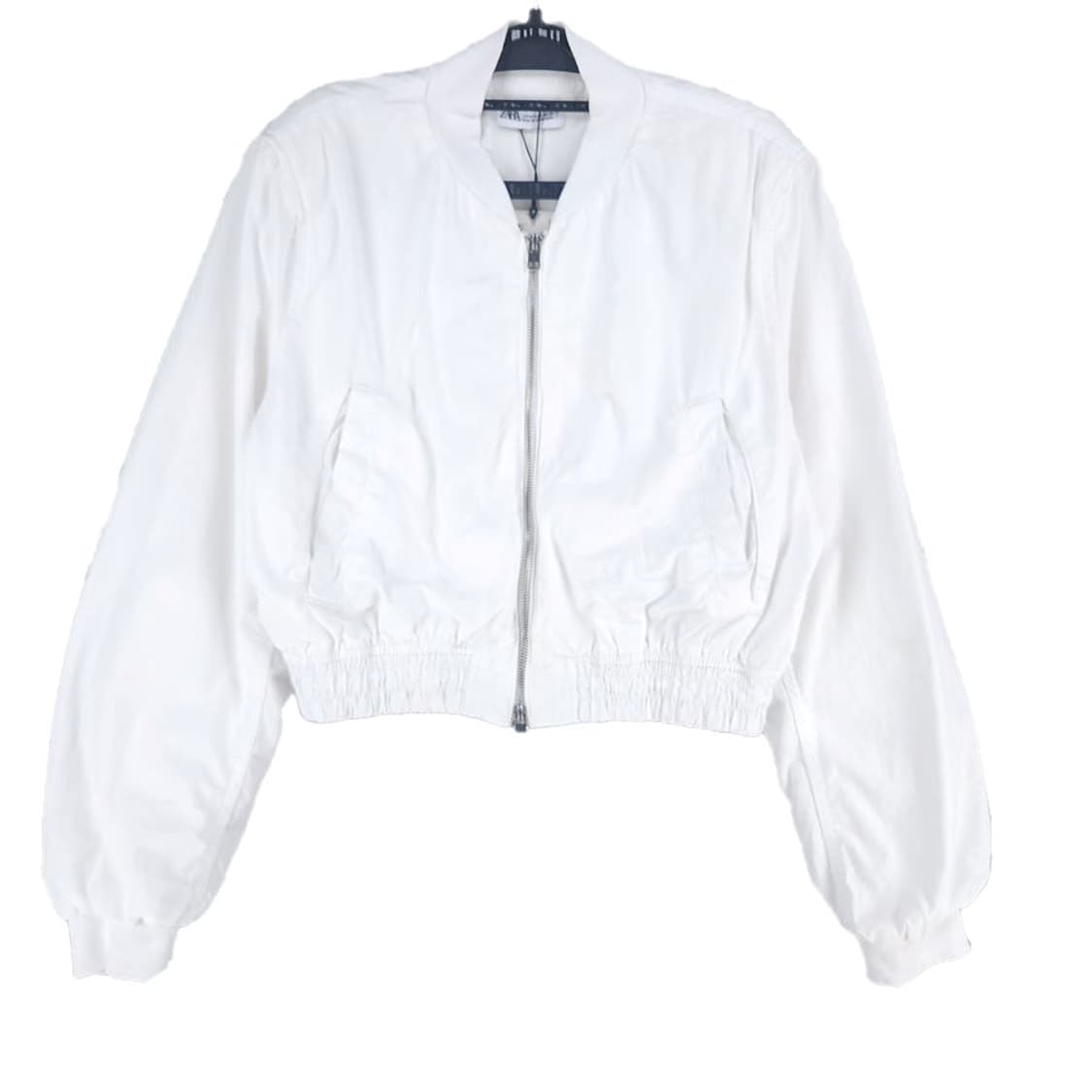 [여M](미사용)ZARA 화이트 크롭 블루종 상품이미지1