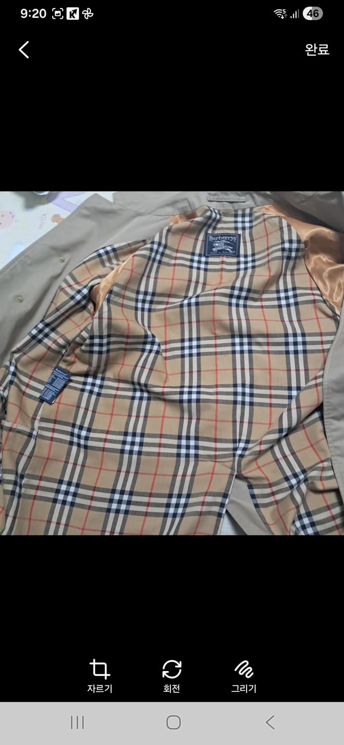 정품 버버리 빈티지 트렌치 코트48 SHORT(95~100) 상품이미지6