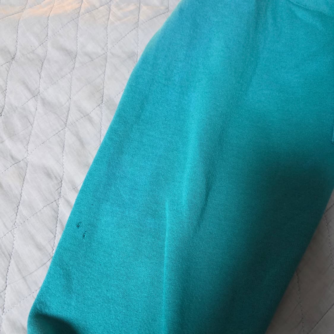 [XLT] 90s 빈티지 러셀 애슬레틱 후드 틸그린 하드워시드 페이드 상품이미지4