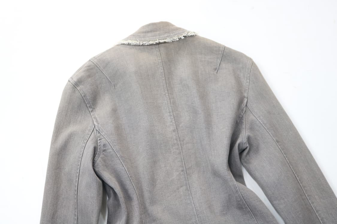 P.C.N.C 빈티지 컷오프 디테일 그레이 데님 블레이저 (M) 상품이미지7