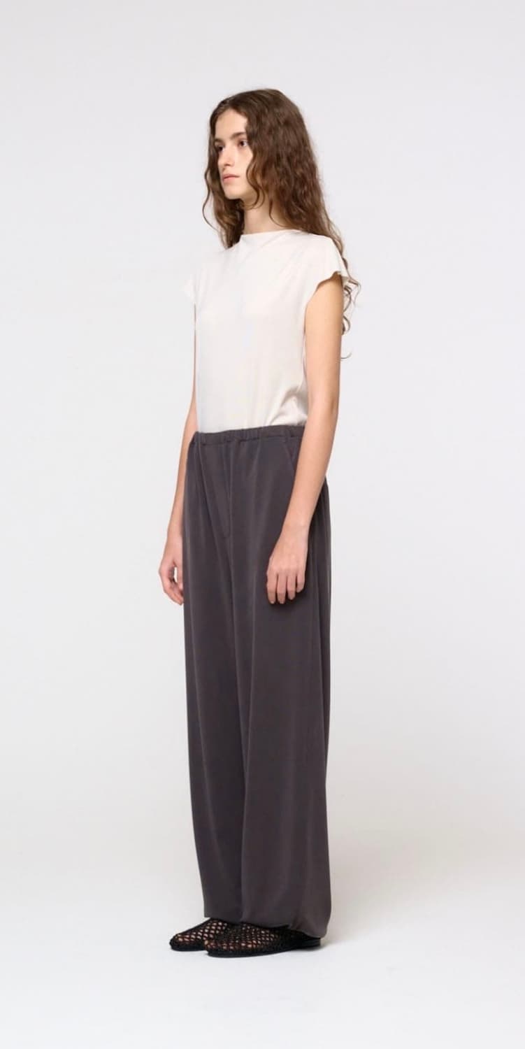 아모멘토 jersey mock neck top, ivory 상품이미지1