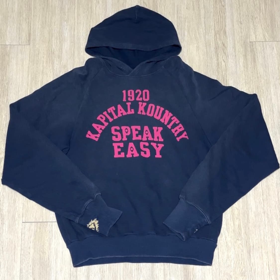 3) 캐피탈 래글런 후드 플리스 스웨트셔츠 스피크이지 컬리지 Pt 네이비 상품이미지2