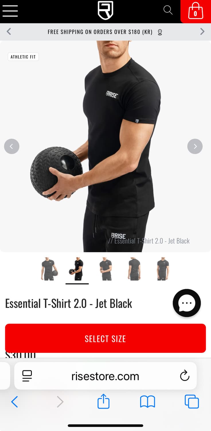 라이즈 에센셜 티셔츠 S 상품이미지2