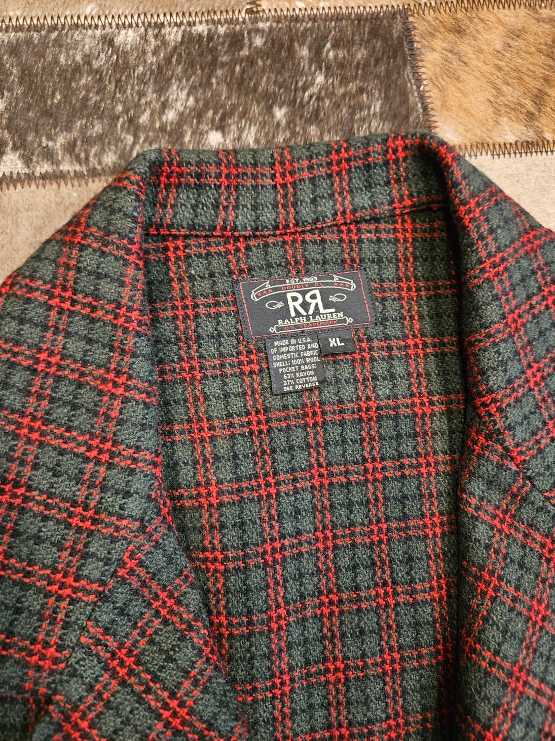 더블알엘 울 체크 자켓  상품이미지4