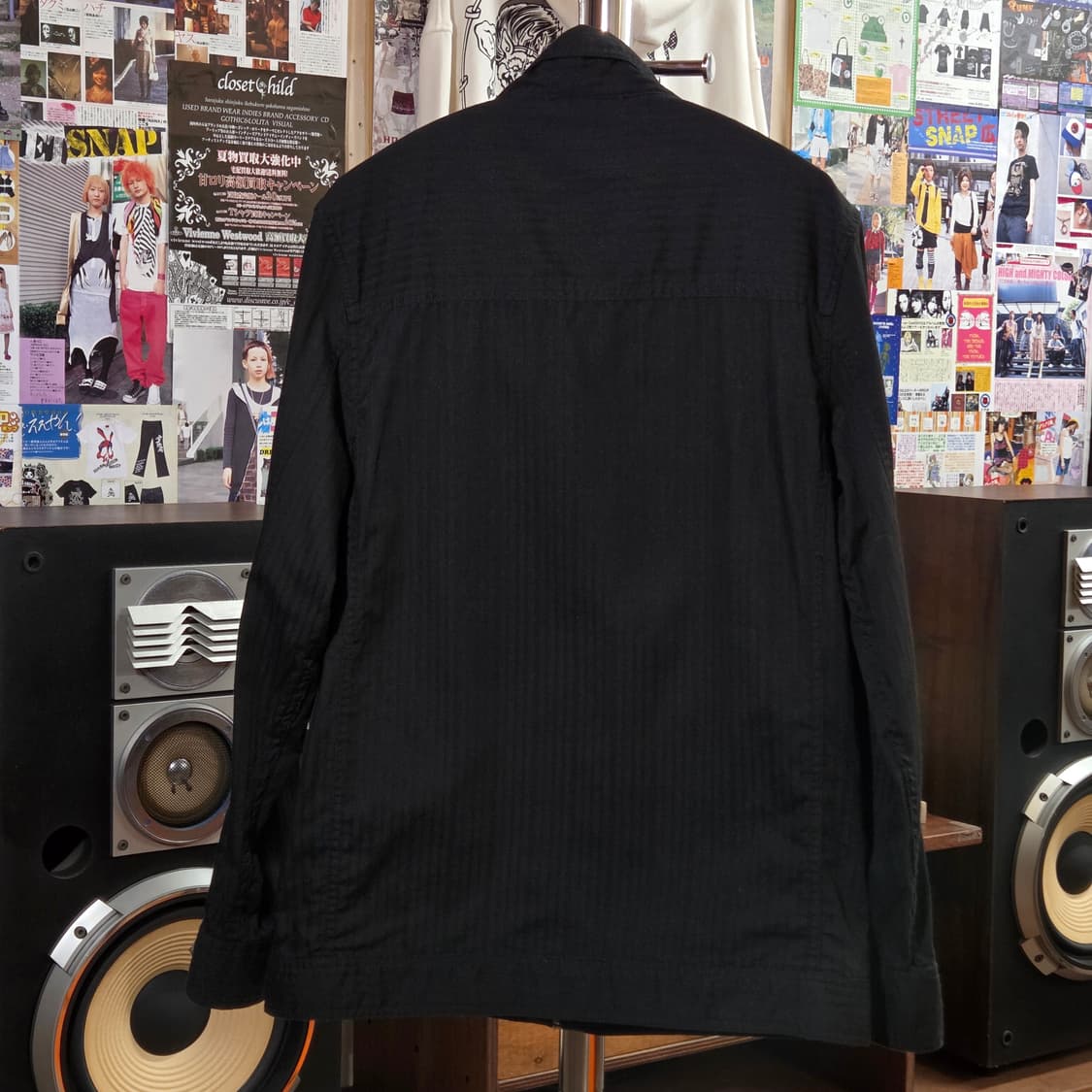 JPN 넥버클 펑크 스트라이프 코튼 셔츠 집업 상품이미지6