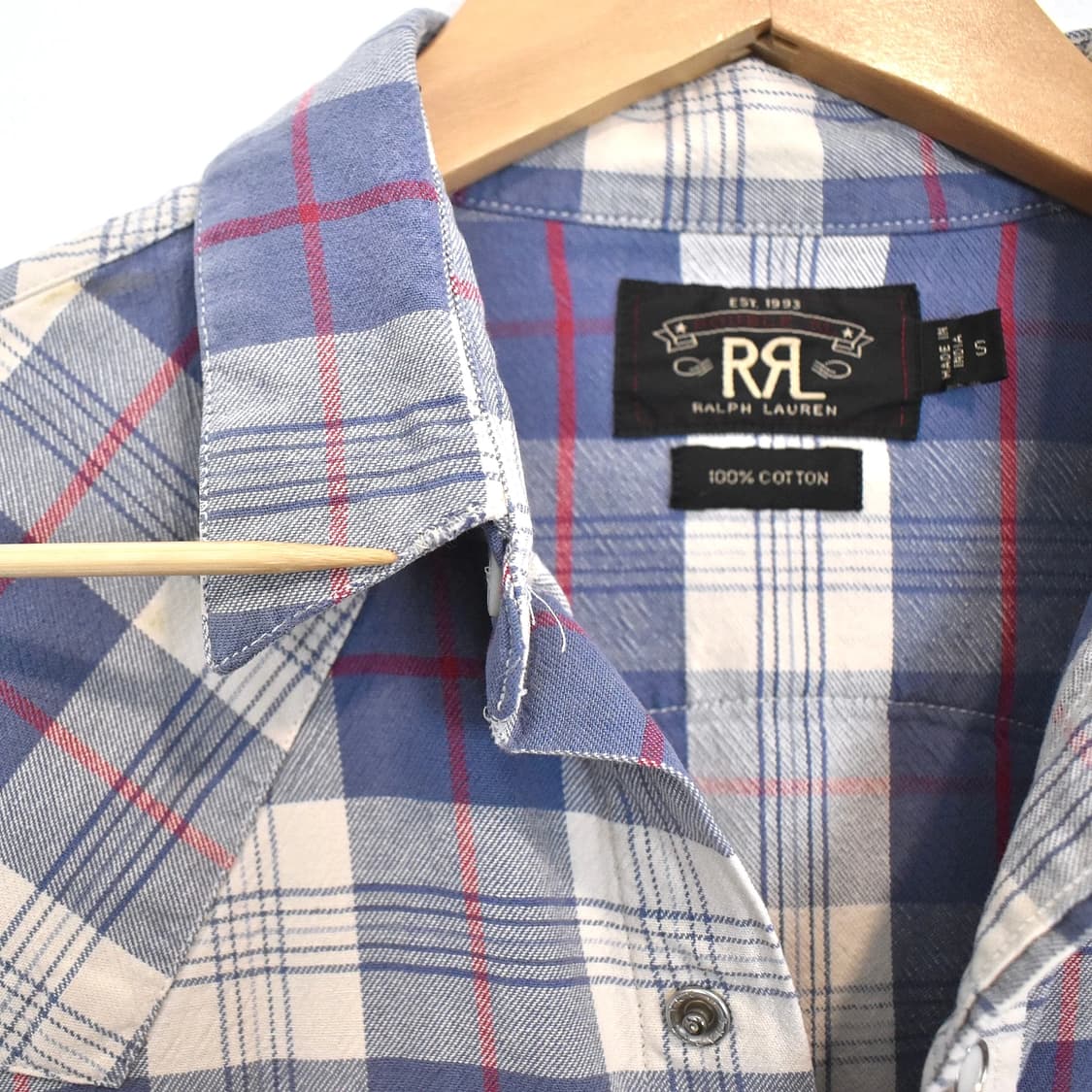 RRL 더블알엘 웨스턴 플레이드 플란넬 셔츠 상품이미지5