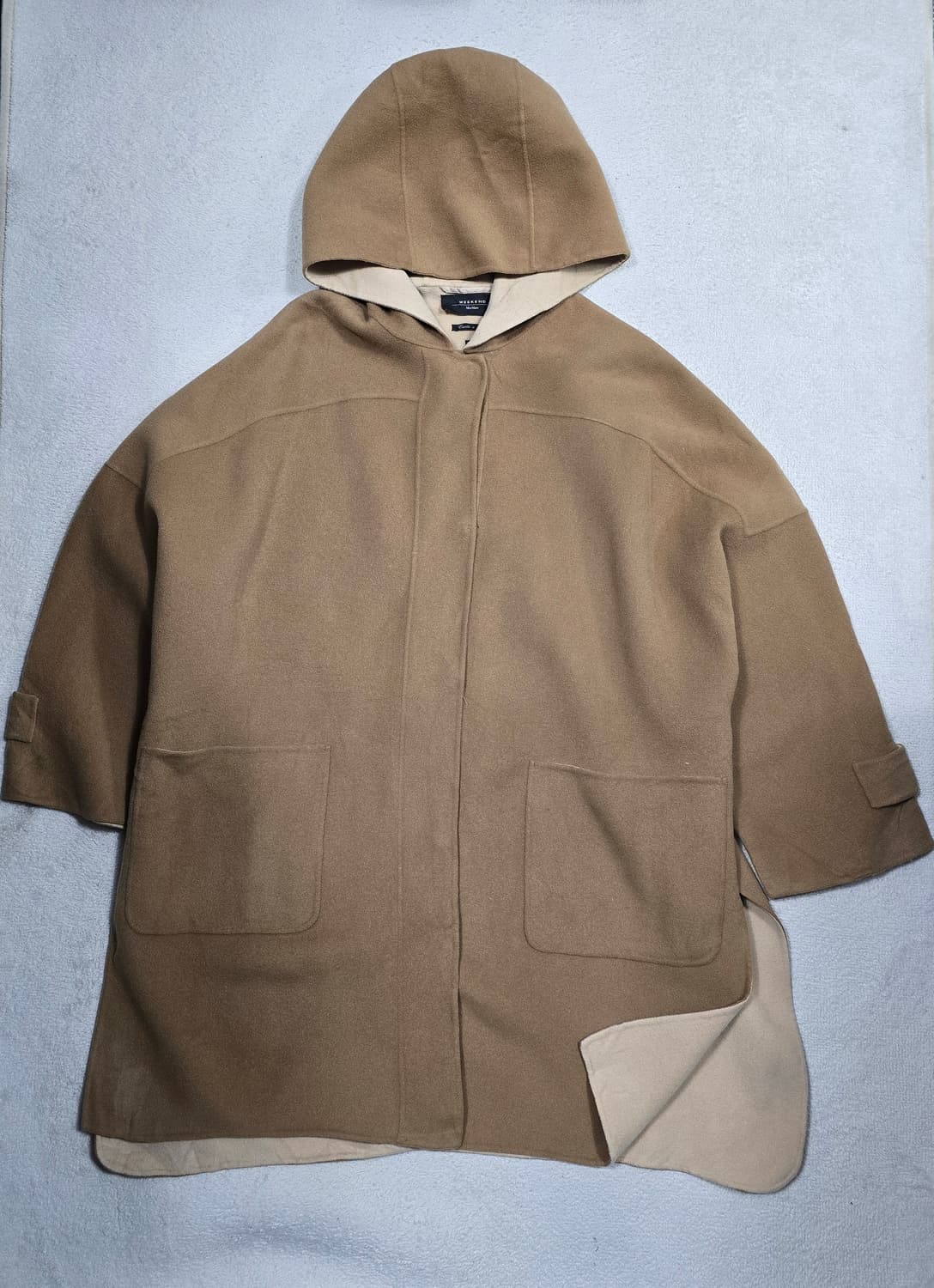 위크엔드 막스마라 후드 버진울 코트 상품이미지2