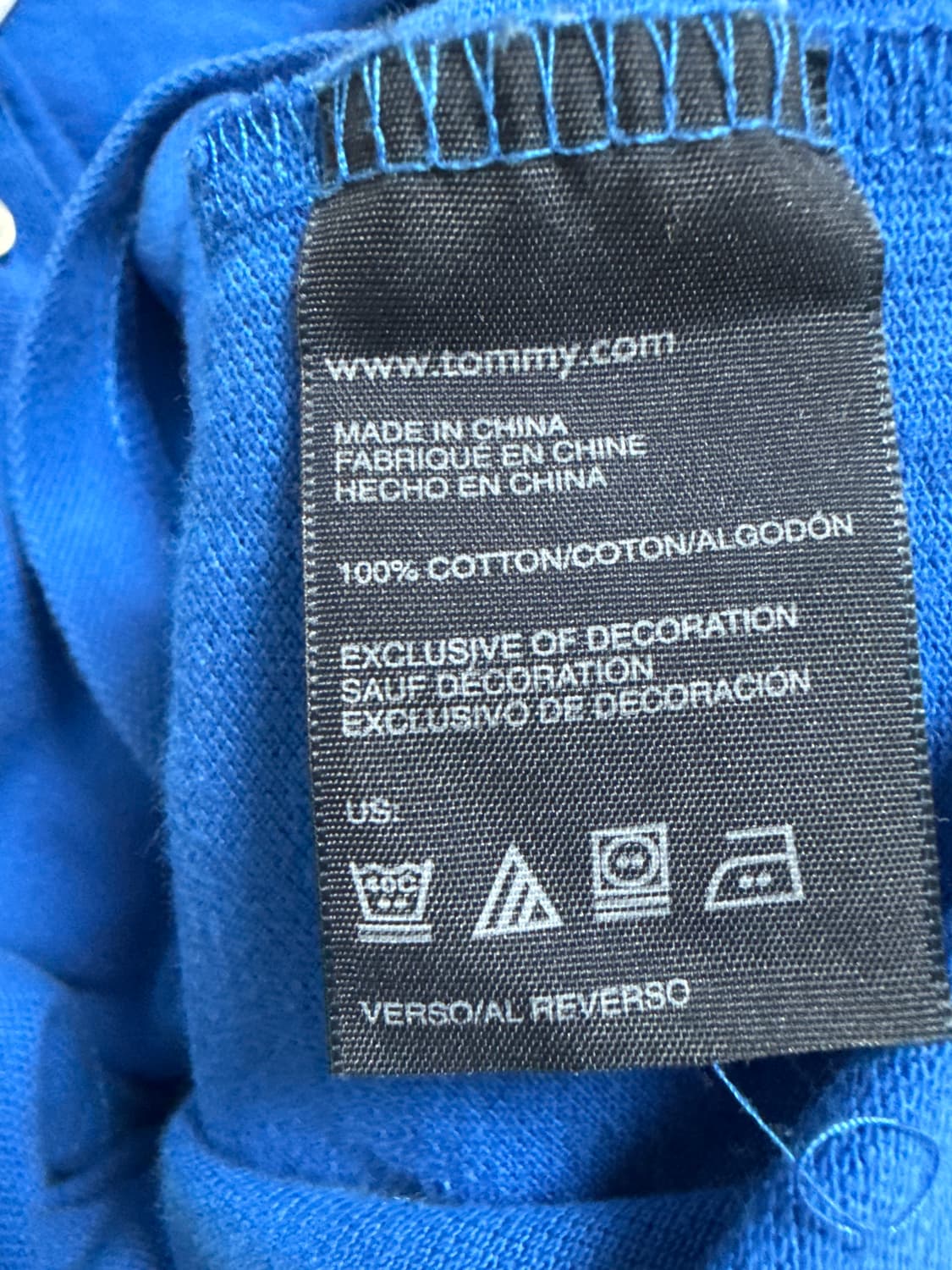 Tommy Hilfiger Y2K Blue Polo Shirt 상품이미지6