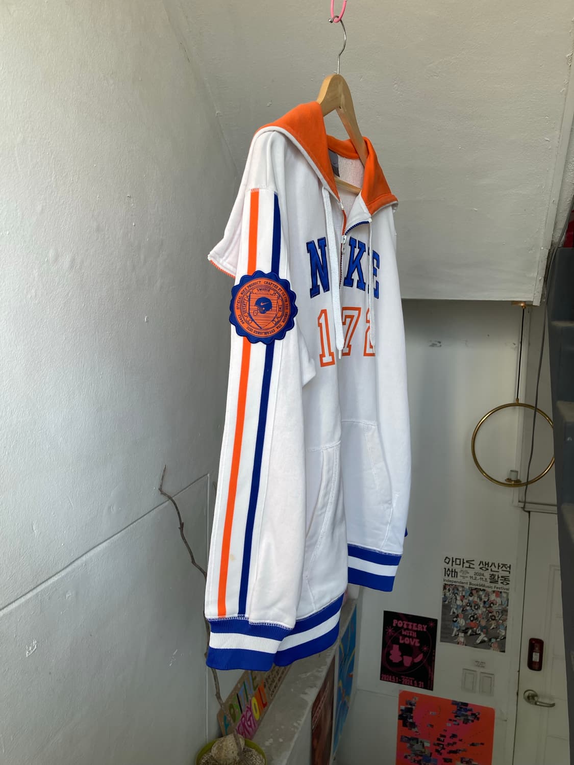 나이키 NIKE 오렌지 지퍼 디테일 후드집업 상품이미지4