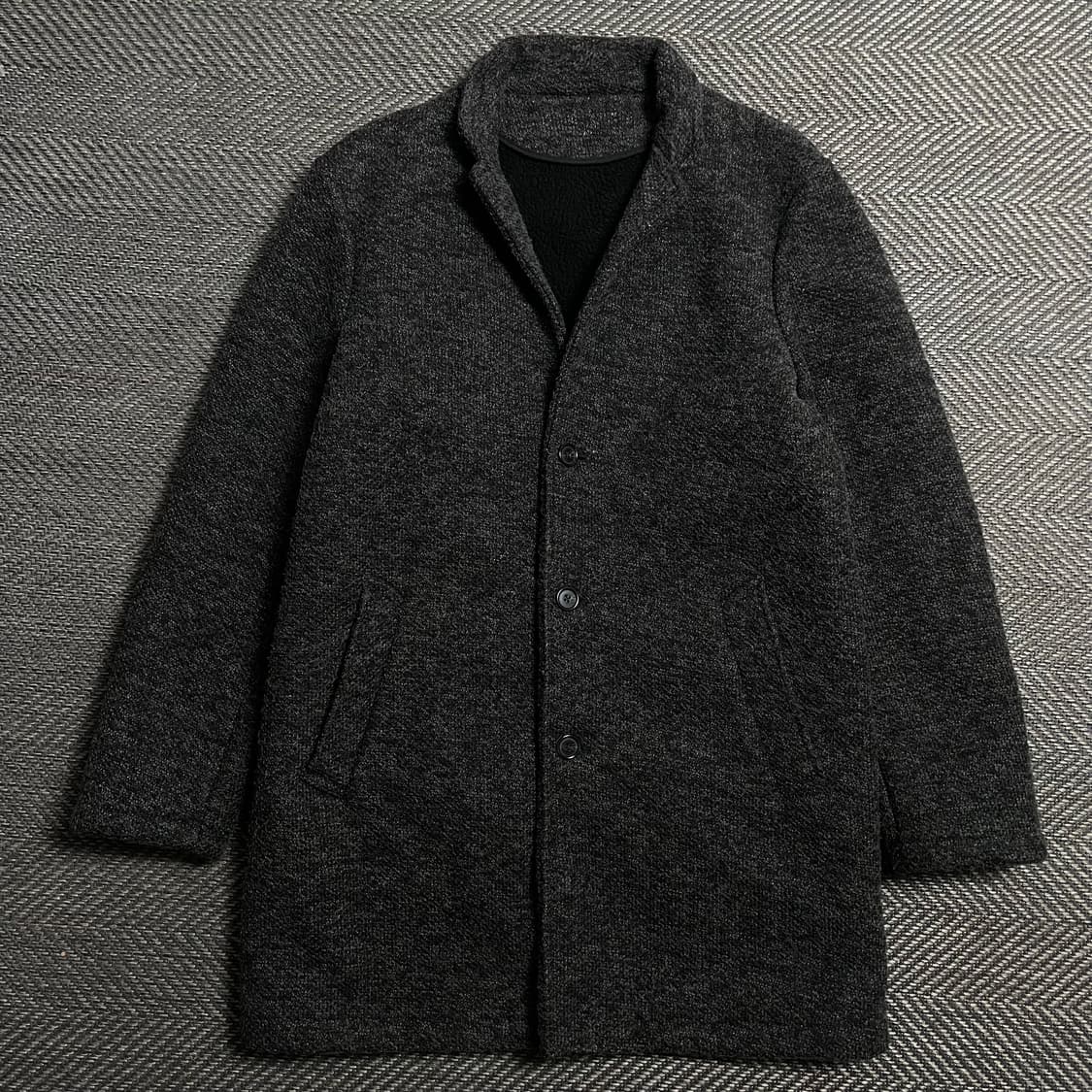 빈티지 트위드 오버핏 싱글 발마칸 코트o 5323 상품이미지1