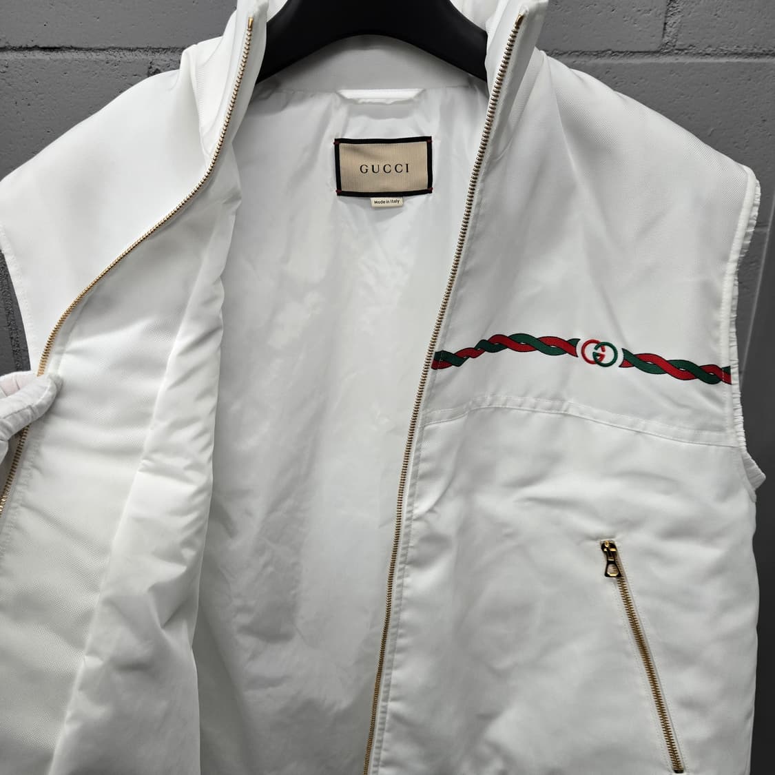 구찌 나일론 GG 인터로킹 조끼 자켓 오버핏46 상품이미지6