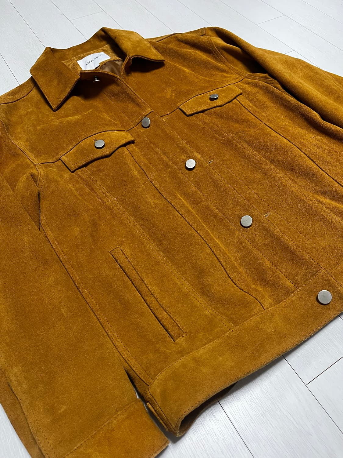 빈티지 스웨이드 가죽 트러커 자켓 카멜(105~107) 상품이미지1