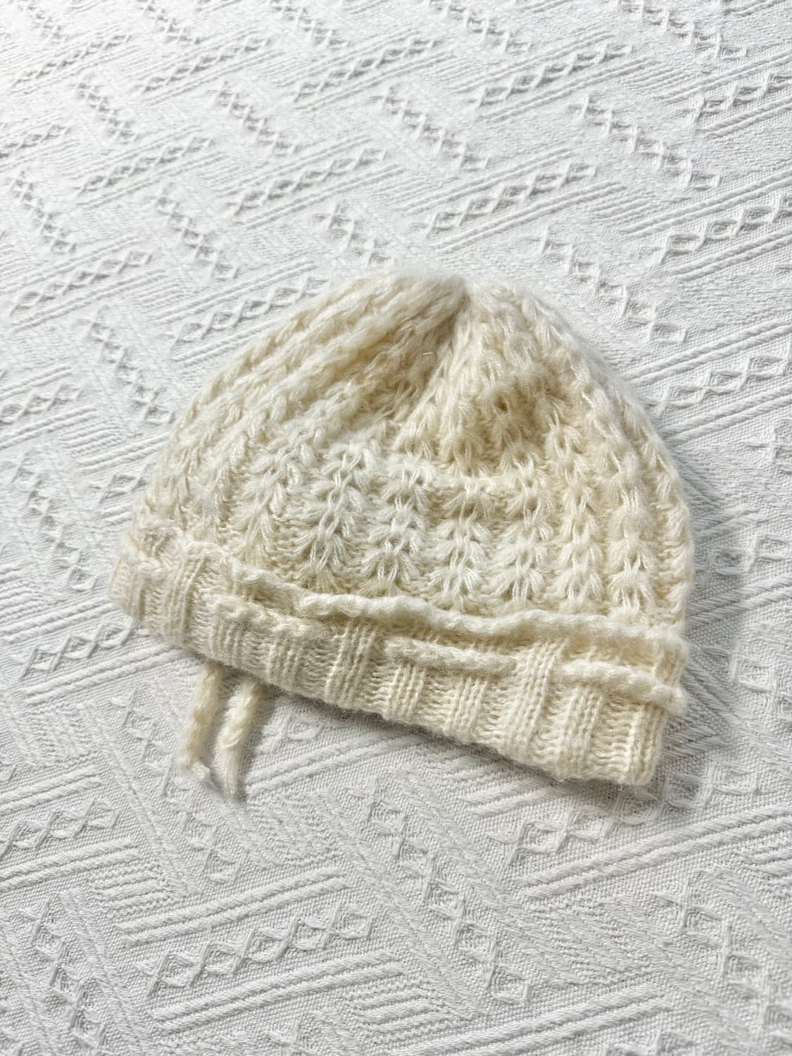 폼폼 리본 코사지 니티드 비니 상품이미지4