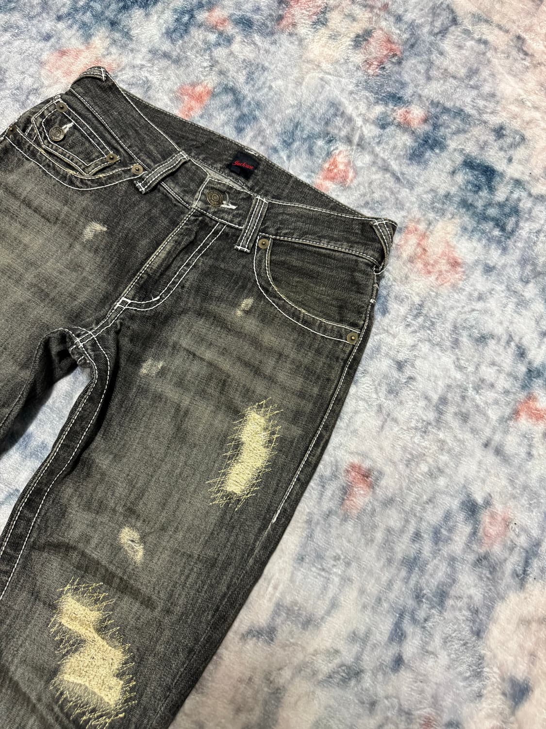 Jack rose distressed boot cut denim 상품이미지4