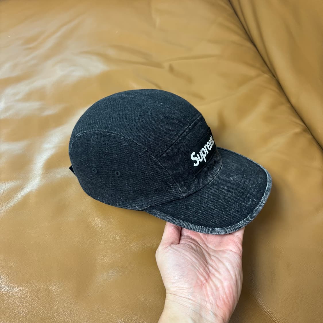Supreme 슈프림 워시드 데님 블랙 캠프캡 모자 Denim Black 상품이미지3