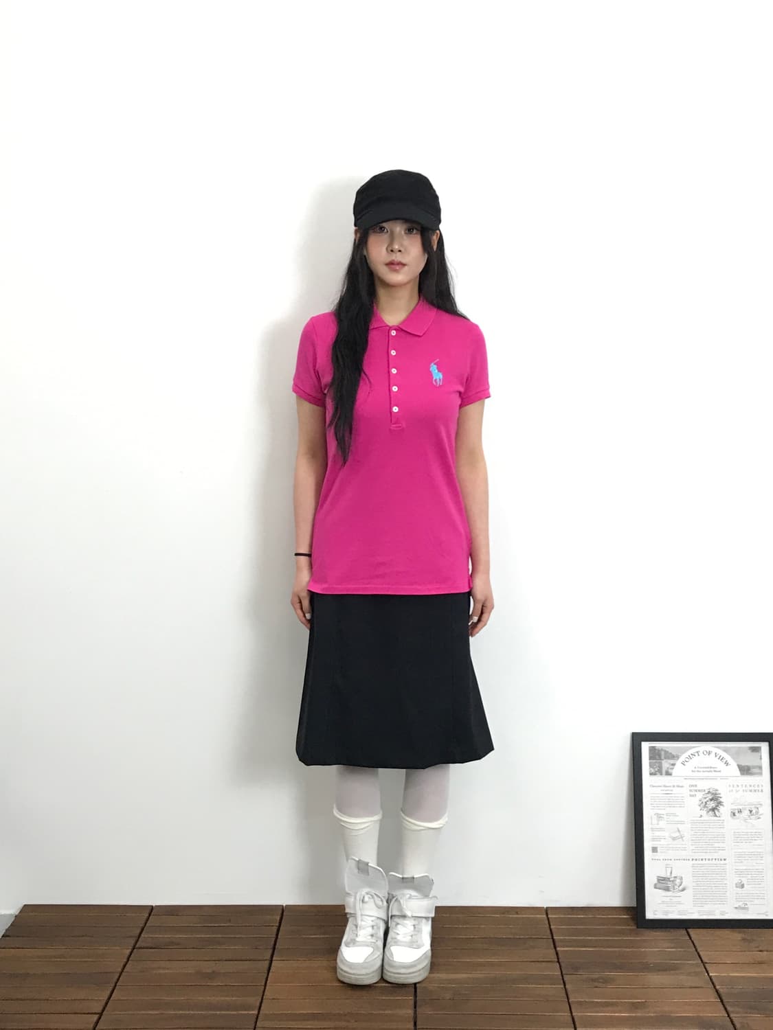 Ralph Lauren Hot Pink Pique Polo Shirt 상품이미지1