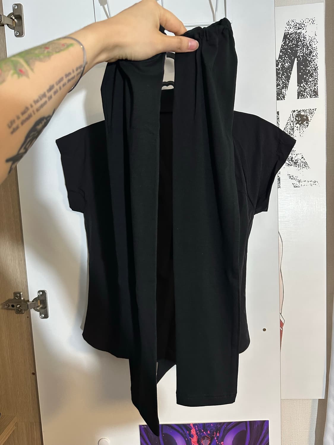 오호스 OJOS 캡슬리브 워머 셔츠 블랙 상품이미지6