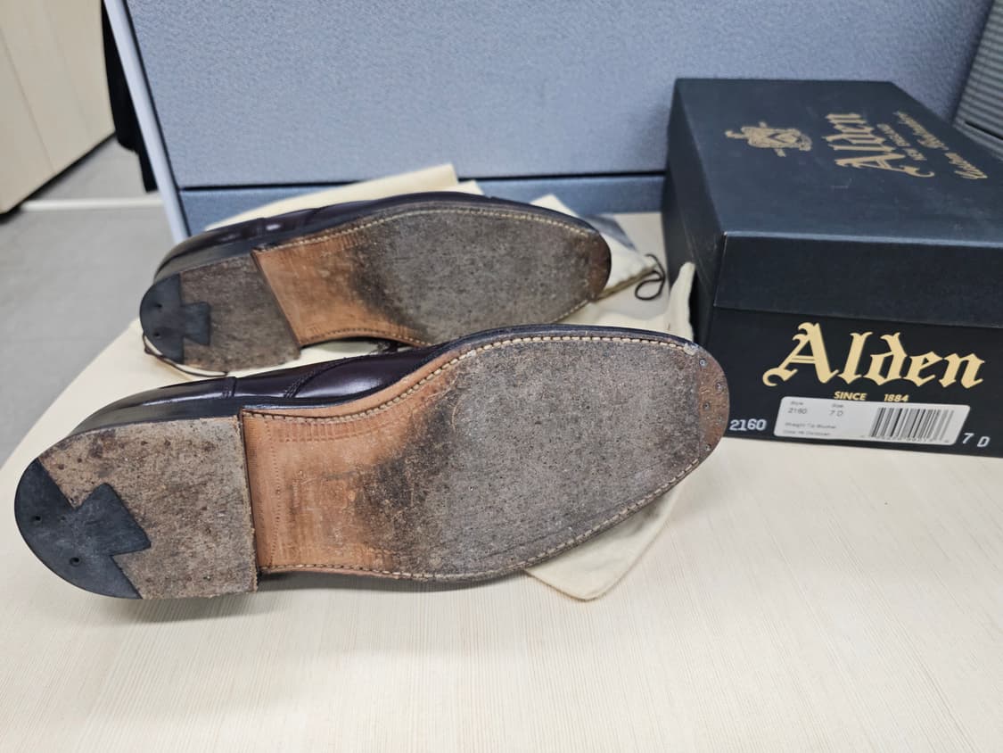 알든 2160 7D 코도반 #8 버건디 캡토 슈즈 상품이미지8