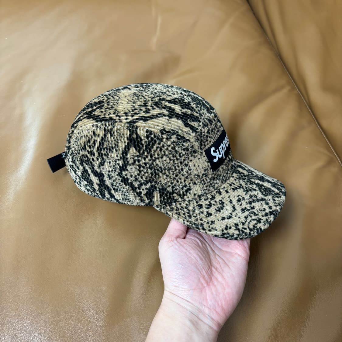 슈프림 캠프캡 모자 박스로고 코듀로이 스네이크 상품이미지3